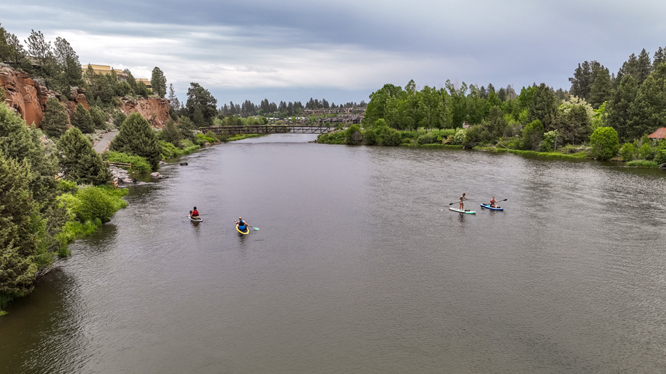 Paddleboarding the Deschutes River in Bend, OR