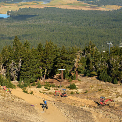 Constructing a summer hiking trail on Mt. Bachelor