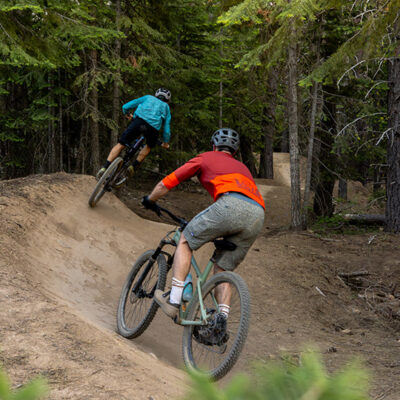 Berms on the Royal Flush trail in Bend, OR