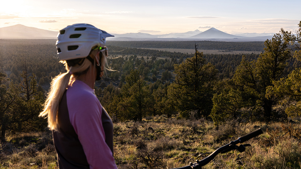 Checking out the view at the top of the trail at Cascade View in Redmond, OR