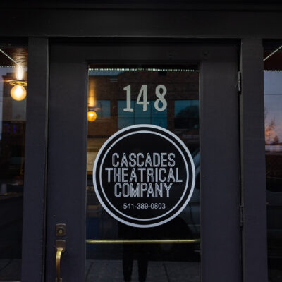 Cascades Theatrical Society doorway in Bend, OR