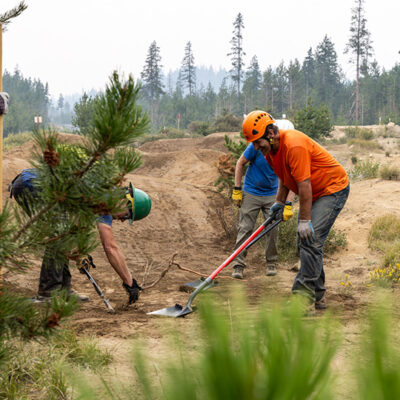 Building the pumptrack at Wanoga SnoPark in Bend, OR
