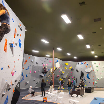 Climbing walls at the Bend Endurance Academy in Bend, OR